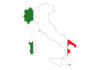 Italy Outline With Flag Clip Art